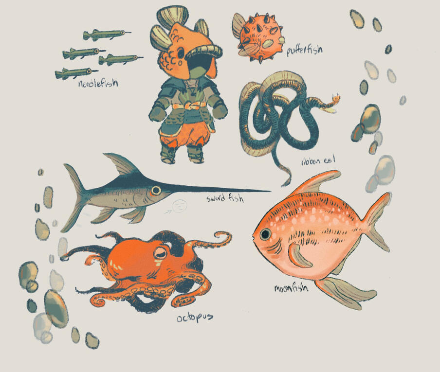 Fish Knight + Friends